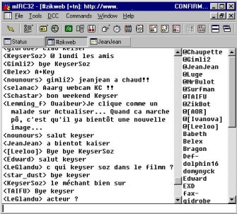 Un exemple de ce que peut donner IRC...